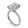 Winslow - 14K White Gold Emerald Cut Diamond Engagement Ring - 0.4 ct