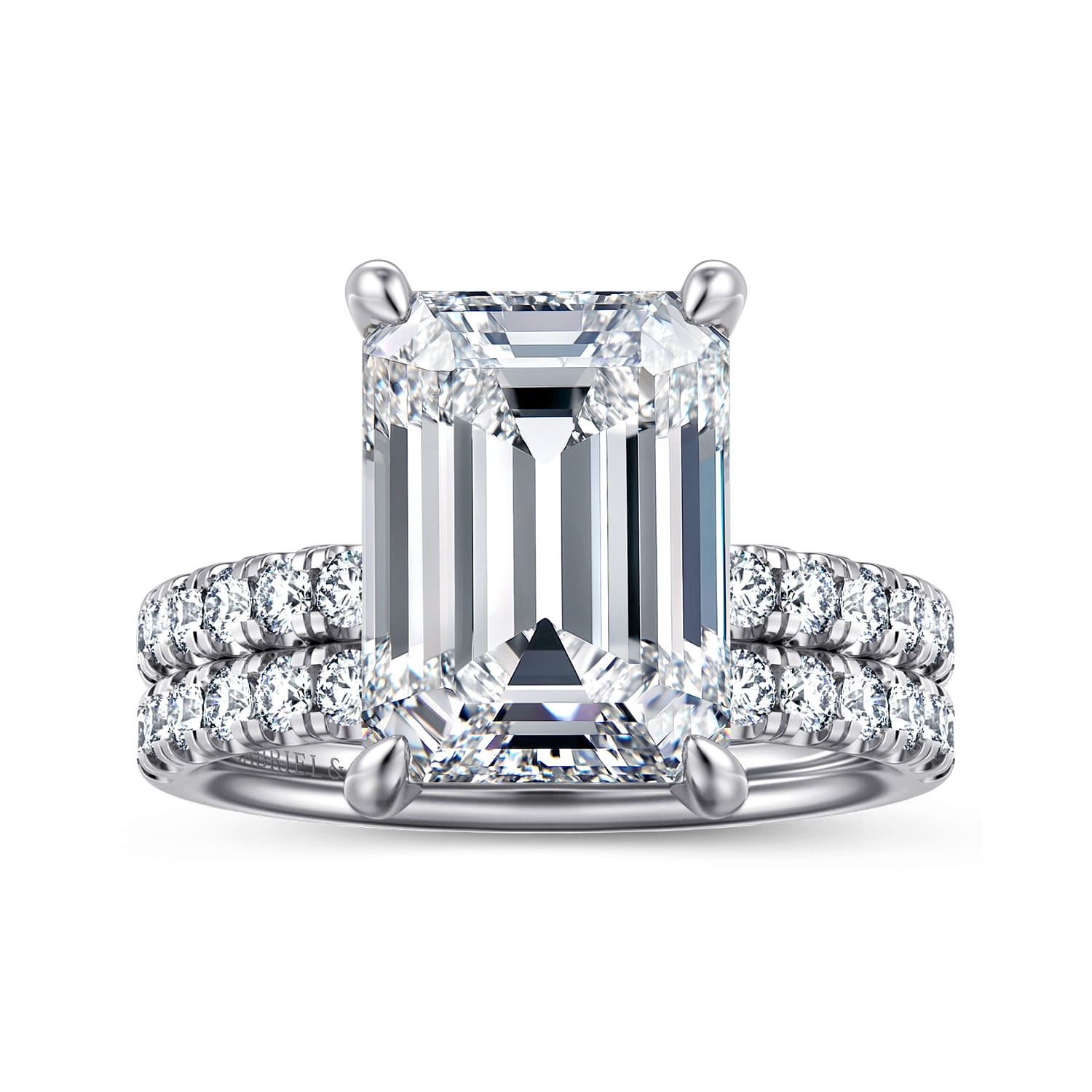 Winslow - 14K White Gold Emerald Cut Diamond Engagement Ring - 0.4 ct - Shot 4