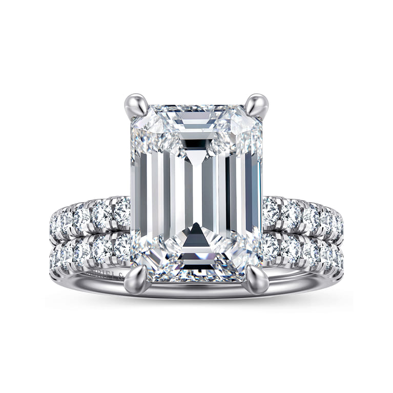 Winslow - 14K White Gold Emerald Cut Diamond Engagement Ring - 0.4 ct - Shot 4