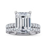Winslow - 14K White Gold Emerald Cut Diamond Engagement Ring - 0.4 ct
