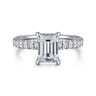 Winslow - 14K White Gold Emerald Cut Diamond Engagement Ring - 0.35 ct