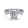 Winslow - 14K White Gold Emerald Cut Diamond Engagement Ring - 0.35 ct