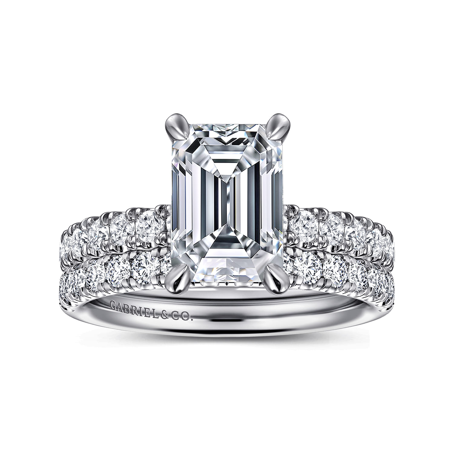 Winslow - 14K White Gold Emerald Cut Diamond Engagement Ring - 0.35 ct - Shot 4