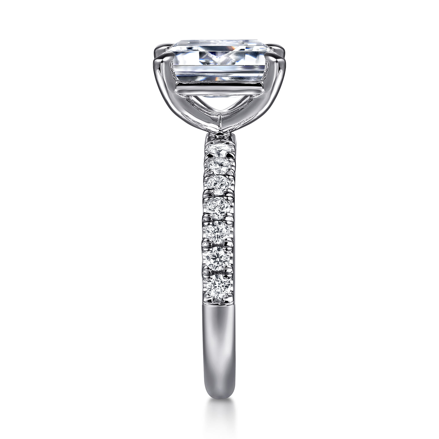 Winslow - 14K White Gold Emerald Cut Diamond Engagement Ring - 0.35 ct - Shot 5
