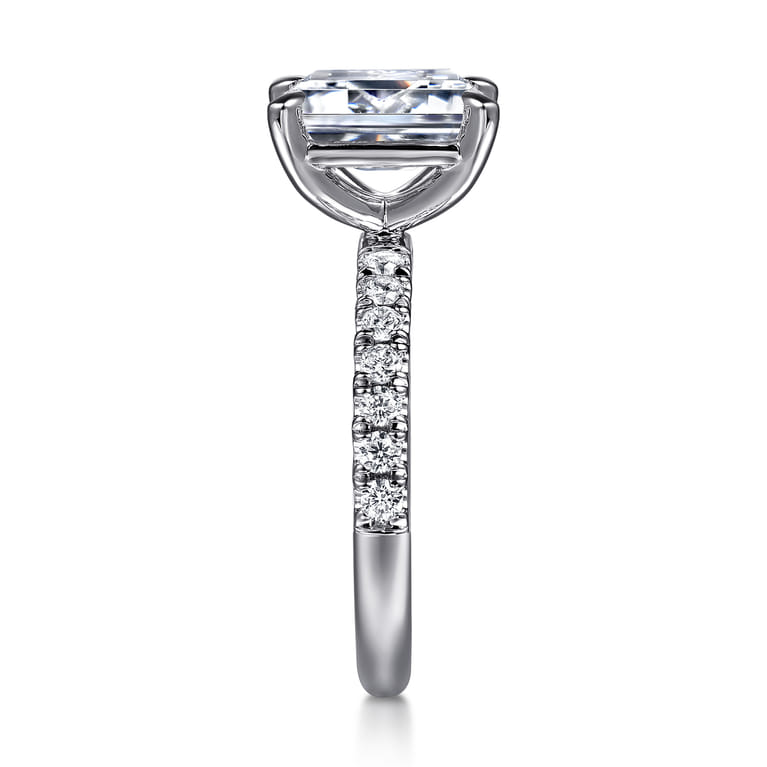 Winslow - 14K White Gold Emerald Cut Diamond Engagement Ring - 0.35 ct - Shot 5