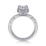 Delphe - 14K White Gold Emerald Cut Diamond Engagement Ring - 0.4 ct