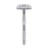Aspen - 14K White Gold Bezel Set Emerald Cut Diamond Engagement Ring - 0.09 ct