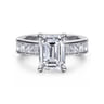 Bassia - 14K White Gold Emerald Cut Diamond Engagement Ring - 1.14 ct