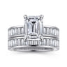 Bassia - 14K White Gold Emerald Cut Diamond Engagement Ring - 1.14 ct
