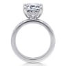 Mirella - 14K White Gold Emerald Cut Diamond Engagement Ring - 0.45 ct
