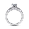 Wyatt - 14K White Gold Emerald Cut Diamond Engagement Ring - 0.38 ct