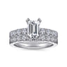 Wyatt - 14K White Gold Emerald Cut Diamond Engagement Ring - 0.38 ct