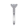 Wyatt - 14K White Gold Emerald Cut Diamond Engagement Ring - 0.38 ct