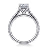 Luciole - 14K White Gold Emerald Cut Diamond Engagement Ring - 0.6 ct