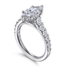 Piper - 14K White Gold Marquise Shape Diamond Engagement Ring - 0.77 ct