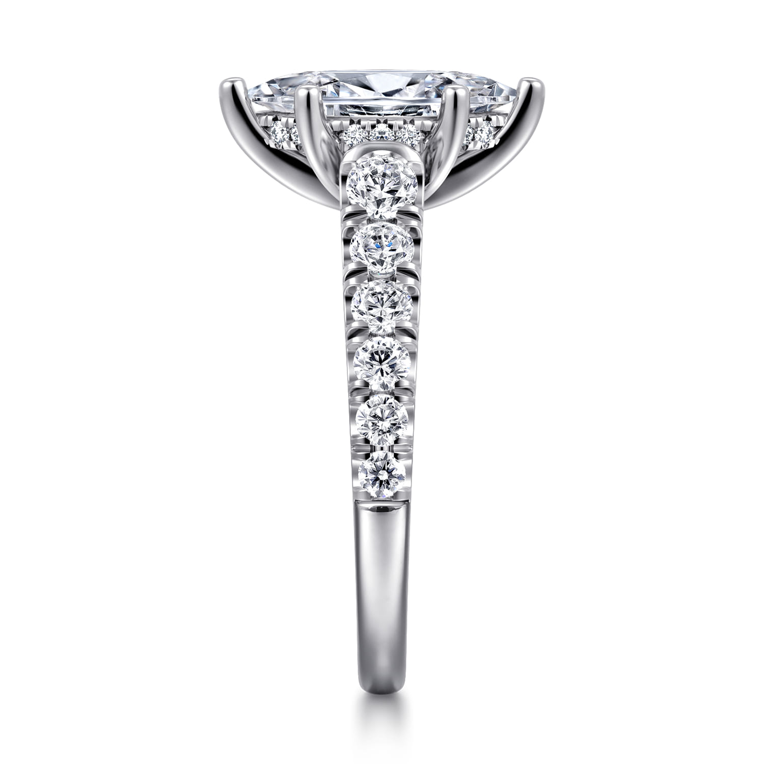 Piper - 14K White Gold Marquise Shape Diamond Engagement Ring - 0.77 ct - Shot 5