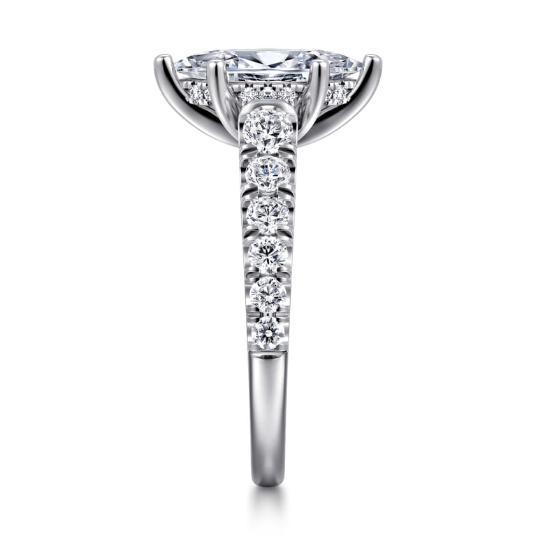Piper - 14K White Gold Marquise Shape Diamond Engagement Ring - 0.77 ct - Shot 5