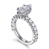 Brosnan - 14K White Gold Marquise Shape Diamond Engagement Ring - 1.1 ct