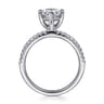 Amata - 14K White Gold Marquise Diamond Engagement Ring - 0.14 ct