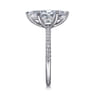 Amata - 14K White Gold Marquise Diamond Engagement Ring - 0.14 ct