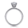 Amata - 14K White Gold Marquise Shape Diamond Engagement Ring - 0.15 ct