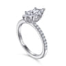 Ulani - 14K White Gold Marquise Diamond Engagement Ring - 0.31 ct