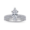 Ulani - 14K White Gold Marquise Diamond Engagement Ring - 0.31 ct