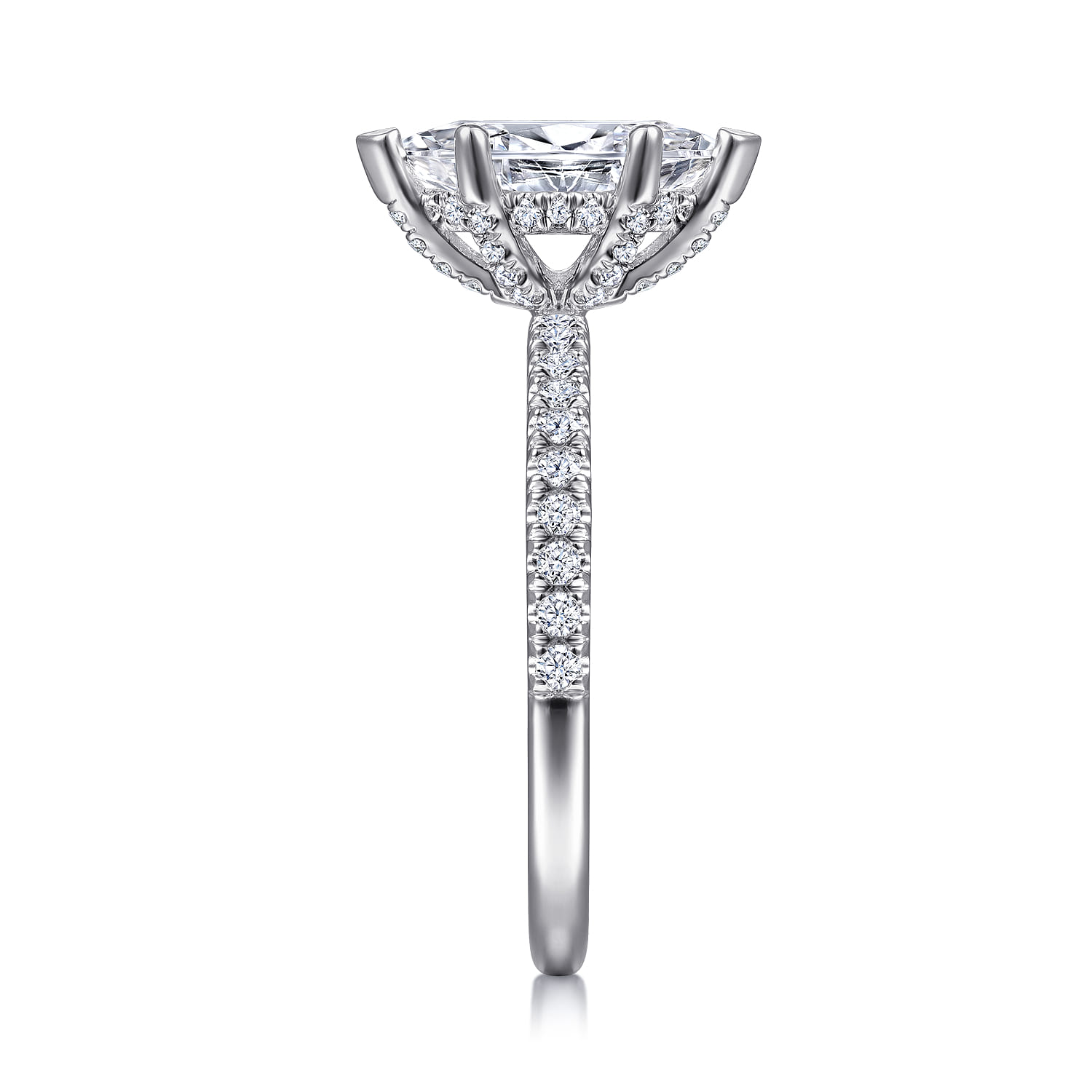Ulani - 14K White Gold Marquise Diamond Engagement Ring - 0.31 ct - Shot 5