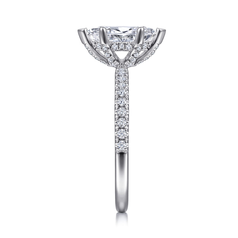 Ulani - 14K White Gold Marquise Diamond Engagement Ring - 0.31 ct - Shot 5