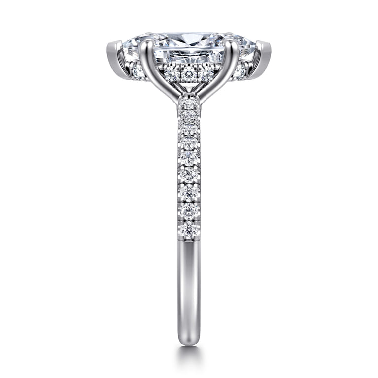 Broderick - 14K White Gold Marquise Shape Diamond Engagement Ring - 0.3 ct - Shot 4