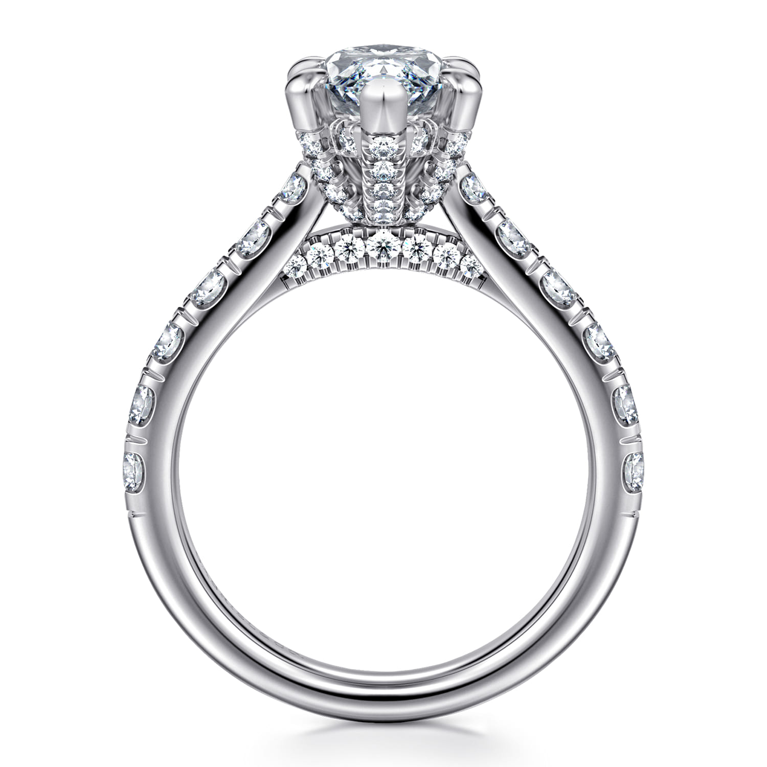 Sarita - 14K White Gold Marquise Shape Diamond Engagement Ring - 1 ct - Shot 2