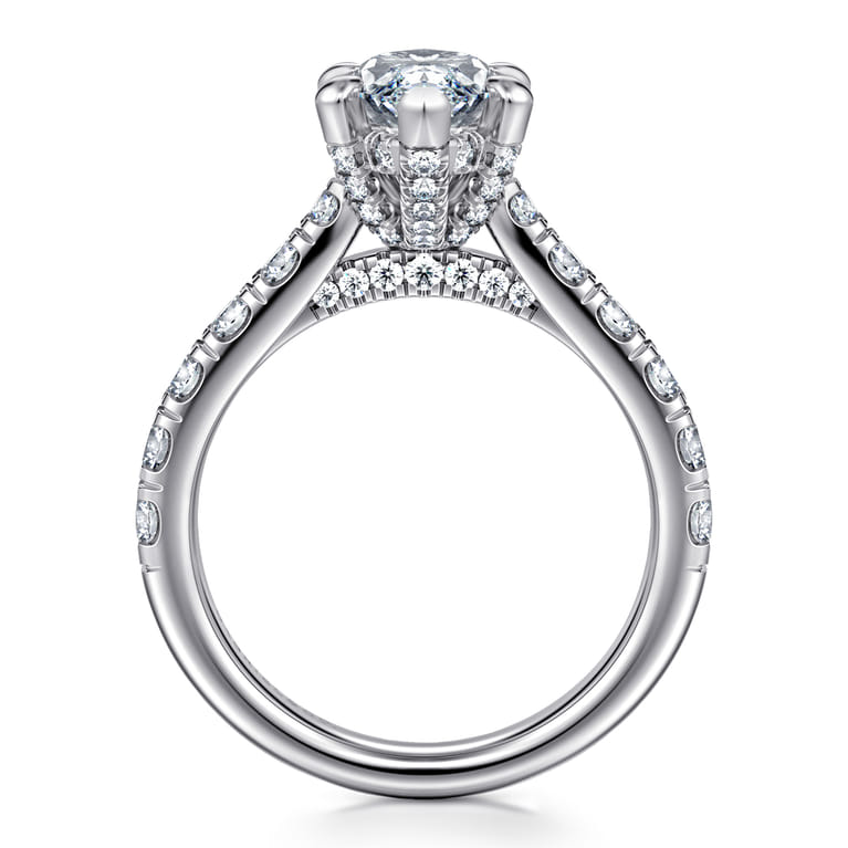 Sarita - 14K White Gold Marquise Shape Diamond Engagement Ring - 1 ct - Shot 2