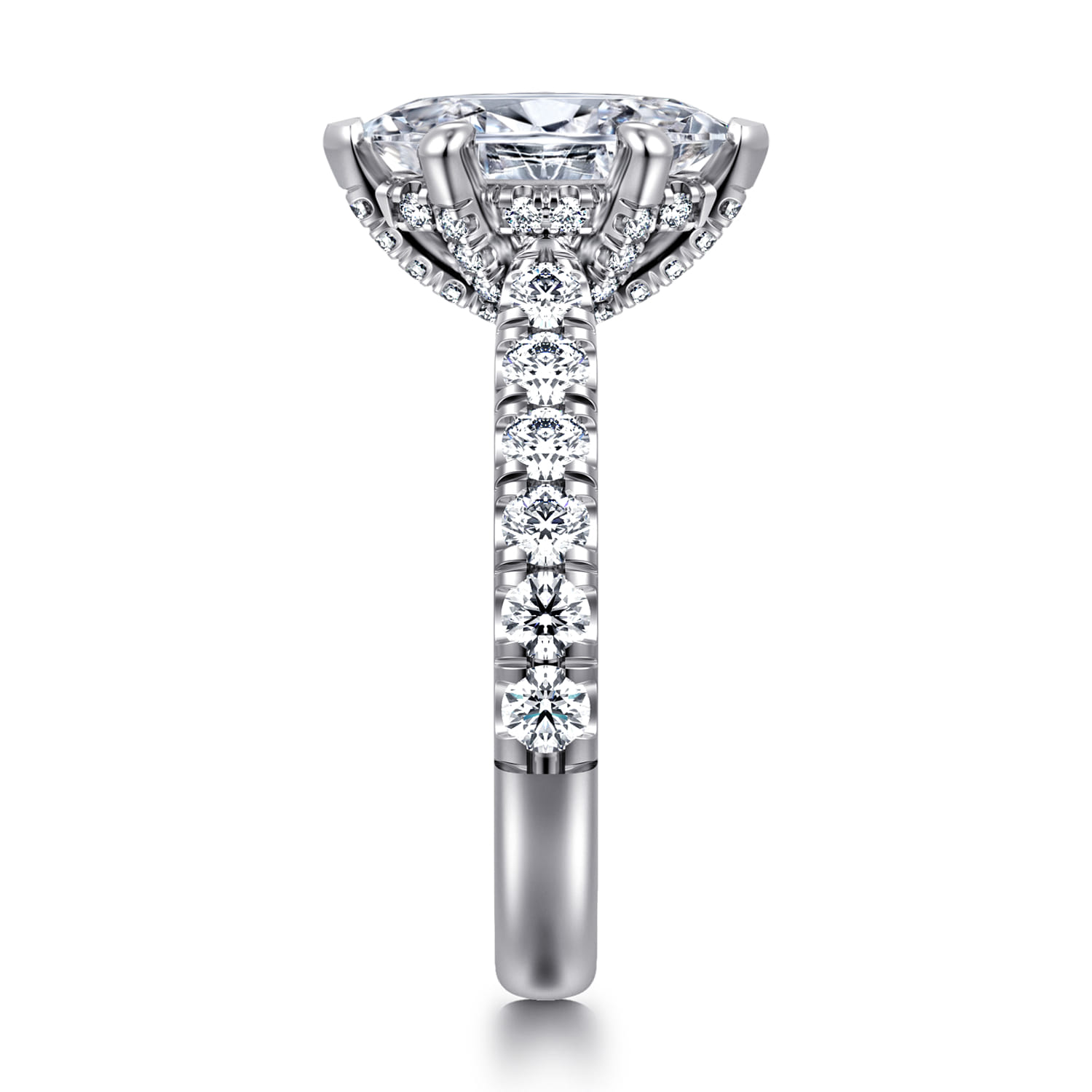 Sarita - 14K White Gold Marquise Shape Diamond Engagement Ring - 1 ct - Shot 4