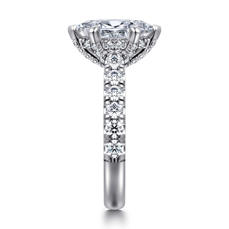 Sarita - 14K White Gold Marquise Shape Diamond Engagement Ring - 1 ct - Shot 4