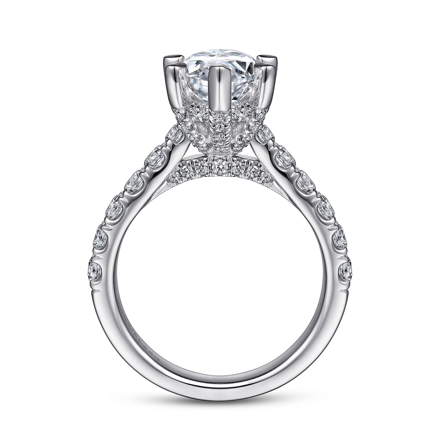 Sarita - 14K White Gold Marquise Shape Diamond Engagement Ring - 1 ct - Shot 2