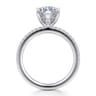 Evelyn - 14K White Gold Marquise Shape Diamond Engagement Ring - 0.18 ct