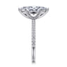 Evelyn - 14K White Gold Marquise Shape Diamond Engagement Ring - 0.18 ct