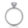 Evelyn - 14K White Gold Marquise Shape Diamond Engagement Ring - 0.18 ct