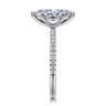 Evelyn - 14K White Gold Marquise Shape Diamond Engagement Ring - 0.18 ct