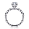 Juliet - 14K White Gold Marquise Shape Diamond Engagement Ring - 0.47 ct