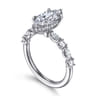 Juliet - 14K White Gold Marquise Shape Diamond Engagement Ring - 0.47 ct
