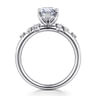 Reena - 14K White Gold Marquise Shape Diamond Engagement Ring - 0.18 ct
