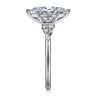 Reena - 14K White Gold Marquise Shape Diamond Engagement Ring - 0.18 ct