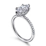Stasia - 14K White Gold Marquise Shape Diamond Engagement Ring - 0.23 ct