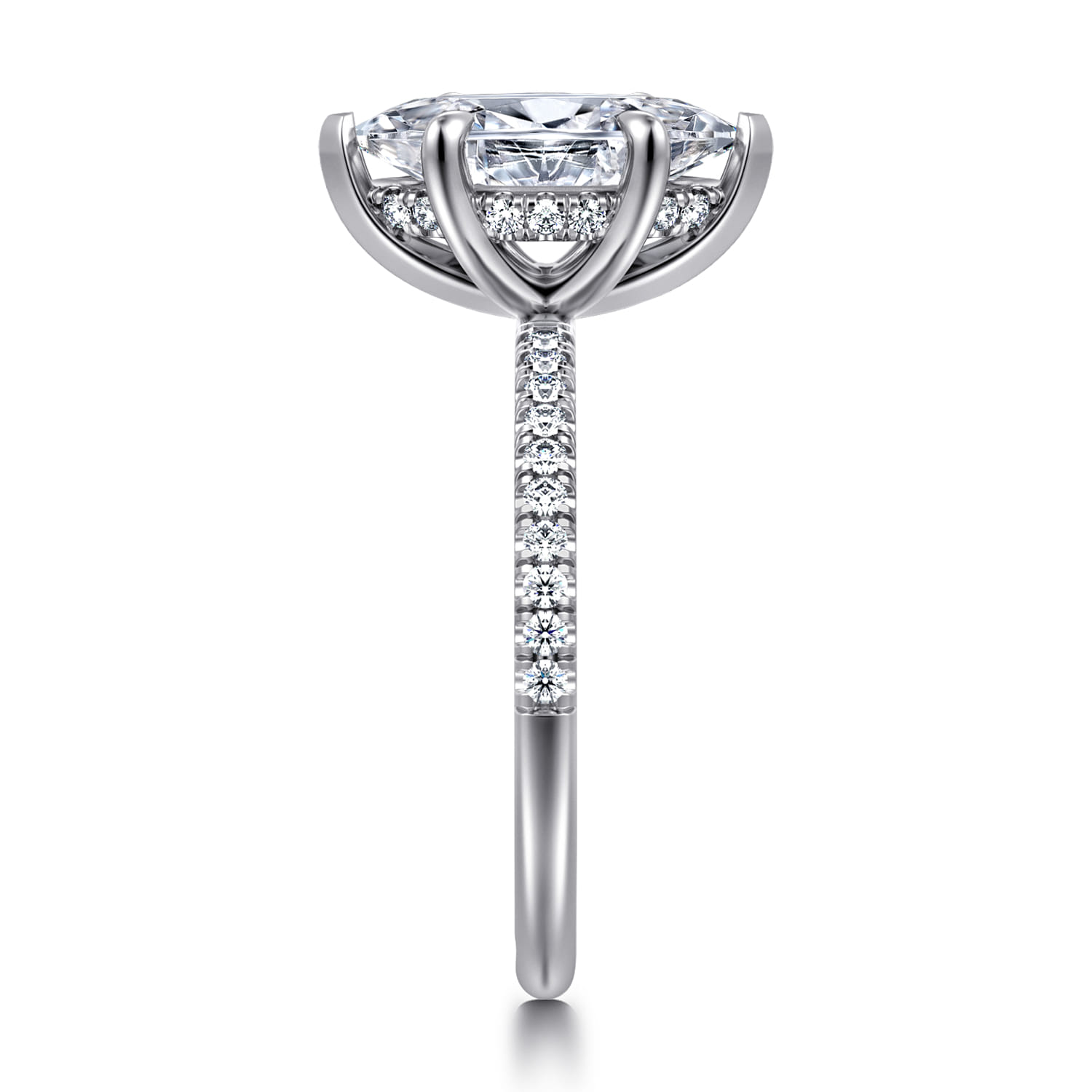 Stasia - 14K White Gold Marquise Shape Diamond Engagement Ring - 0.23 ct - Shot 4