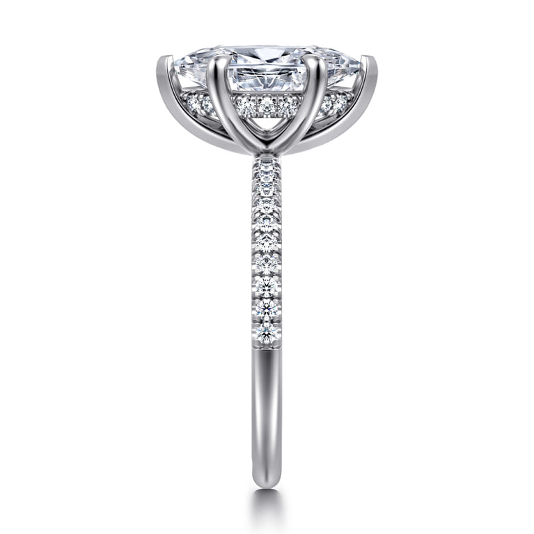 Stasia - 14K White Gold Marquise Shape Diamond Engagement Ring - 0.23 ct - Shot 4