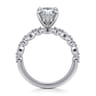 Lanna - 14K White Gold Marquise Shape Diamond Engagement Ring - 0.25 ct