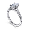 Emberlie - 14K White Gold Marquise Shape Diamond Engagement Ring - 0.5 ct