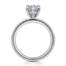 Alisa - 14K White Gold Marquise Shape Diamond Engagement Ring - 0.55 ct