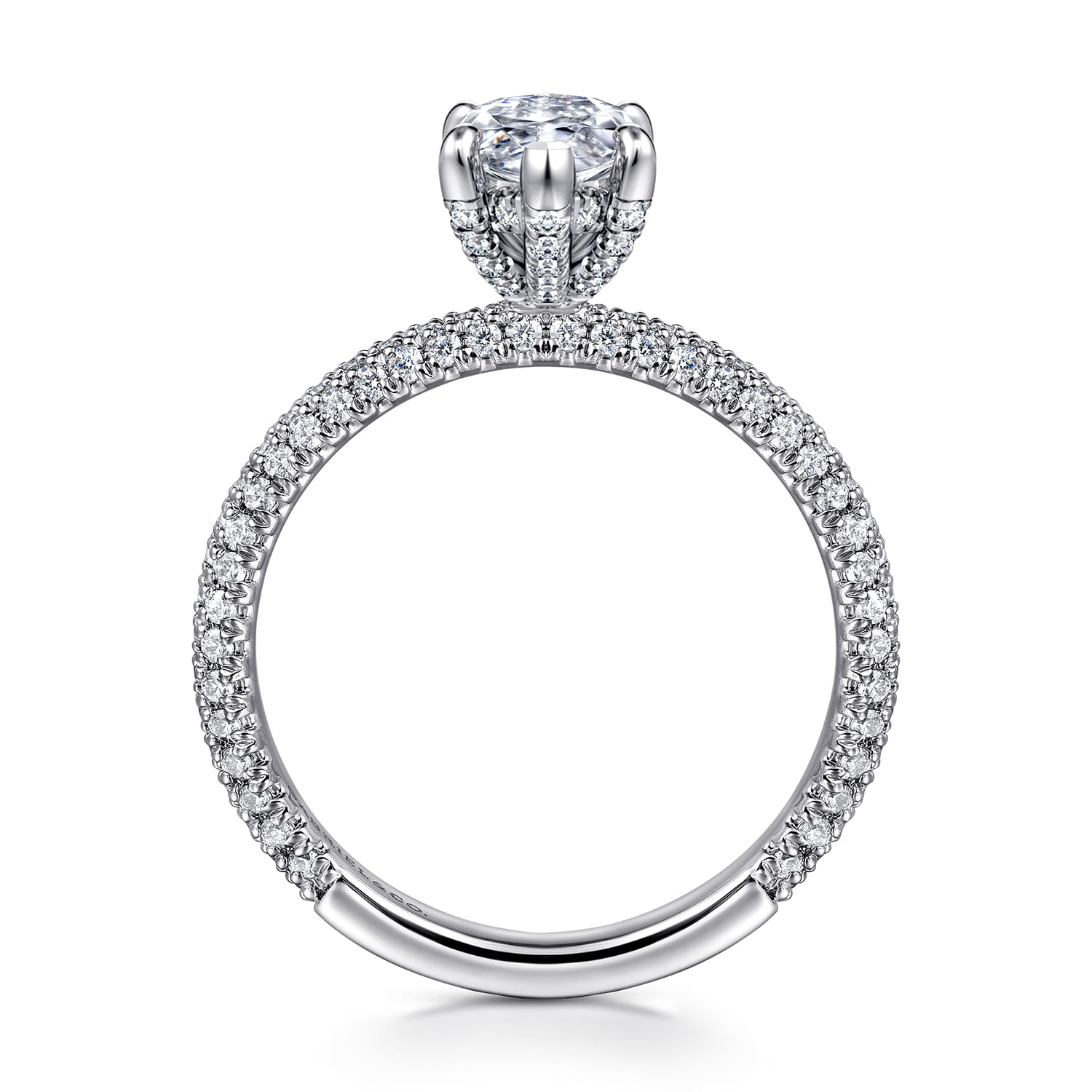 Alinna - 14K White Gold Marquise Shape Diamond Engagement Ring - 0.7 ct - Shot 2